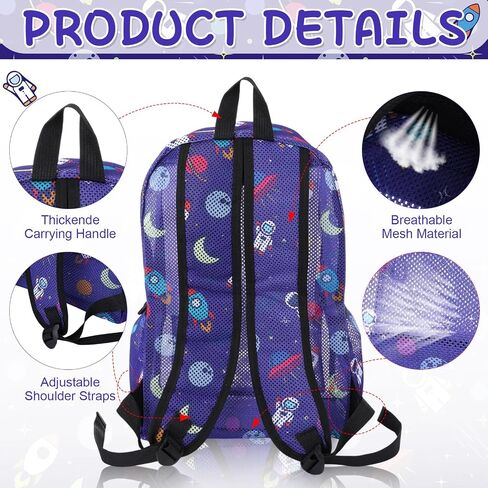 3 Pack Mesh Backpack for Kids with Lunch Bag and Pencil Case Boys Girls School Travel Beach Gym Sports Bookbag(Excavator) in Saudi Arabia