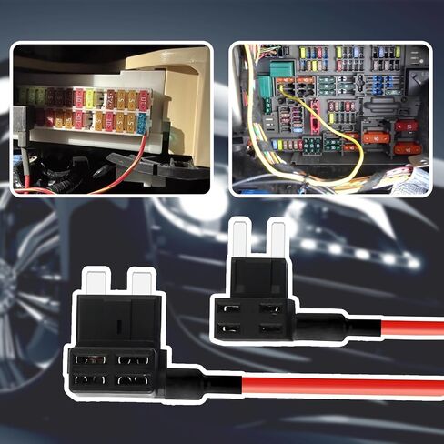 8 Set Car Fuse Tap Kit with 8 Blade Fuses,Fuse Taps Automotive 12V Includes 2 Types of Standard & Mini Fuses Tap for Avoiding Short Circuits,Practical Car Accessories Fusing Kit in Saudi Arabia