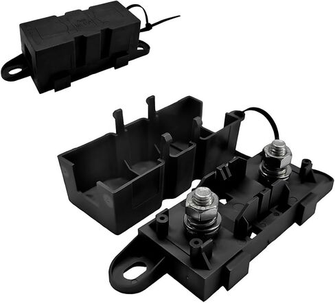 2 PCS AMG Mega Fuse Holder ، High Bolt-Down Fuse حامل للسيارة من أجل الصمامات ANM Bolt-on ، و ANM-H MEGA MEGA COLLES مقاومة للحرارة لـ AMG MEGA الصمامات (RED) in Saudi Arabia