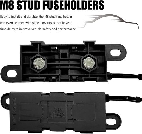 2 PCS AMG Mega Fuse Holder ، High Bolt-Down Fuse حامل للسيارة من أجل الصمامات ANM Bolt-on ، و ANM-H MEGA MEGA COLLES مقاومة للحرارة لـ AMG MEGA الصمامات (RED) in Saudi Arabia