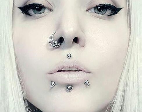 Anodized G23 Grade Titanium 14 Gauge Lip Labret with Cone - Tragus Bar Piercing - Helix, Cartilage Labret Stud - Tragus Piercing Jewelry in Saudi Arabia