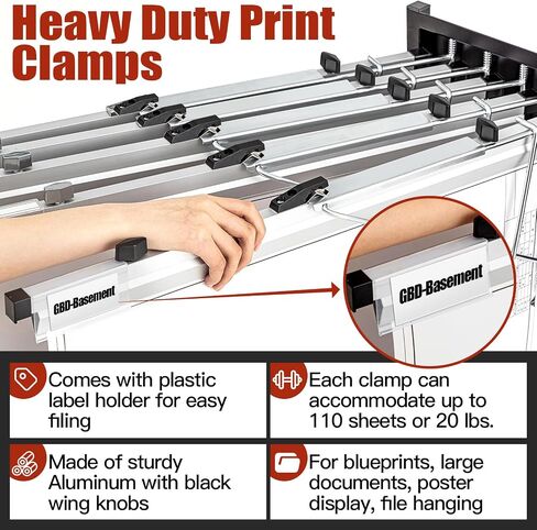 Estune 6 Pcs 36 Inches Blueprint Hanging Clamps Blueprint Binding Strips Blueprint Storage for Construction Paper Poster Plans Drawings Arts(36 Inches) in Saudi Arabia