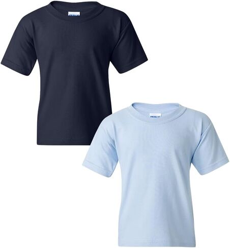 تي شيرت شباب غيلدان القطن الثقيل ، نمط G5000B ، 2 عبوة XL-Navy-Lightblue in Saudi Arabia