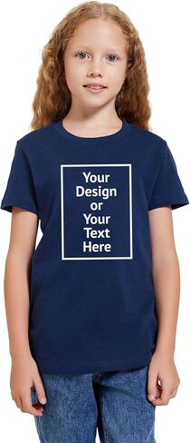 Supasoft Apparel Kids Shirt for Boys Girls Youth Custom Tshits من 6 إلى 18 عامًا ، أضف Text Photo Tee in Kuwait