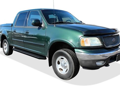 APS Black Running Boards Style Compatible with Ford F150 2001-2003 SuperCrew Cab (Include 04 Heritage) (Nerf Bars Side Steps) 6in Wide in Saudi Arabia