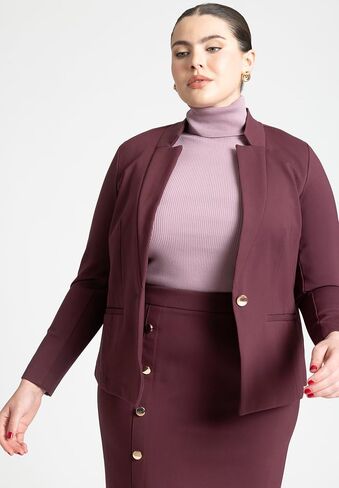 Eloquii Women's Plus Size the Ultimate Stretch One Button Blazer in Saudi Arabia