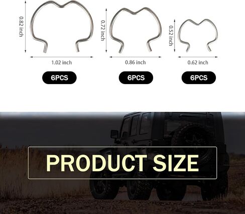 18 PCS 800-801 مقاطع موصل سريعة ، 6-3/8 "6-1/2" 6-5/8 "مقاطع خطوة زيت النقل ، استبدال مقاطع البديل للخرطوم ، Universal لمعظم السيارات (الفضة) in Kuwait