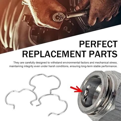 18 PCS 800-801 مقاطع موصل سريعة ، 6-3/8 "6-1/2" 6-5/8 "مقاطع خطوة زيت النقل ، استبدال مقاطع البديل للخرطوم ، Universal لمعظم السيارات (الفضة) in Kuwait