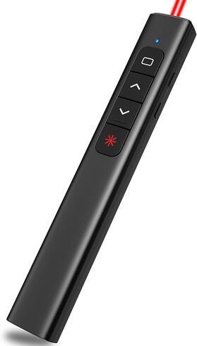 Air Mouse Wireless Presenter, NinjajoyOX Rechargeable Presentation Clicker for Powerpoint Presentations, Presentation Remote with Red Light, Plug & Play Compatible with Laptop, Computer, Mac in Kuwait