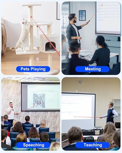 Air Mouse Wireless Presenter, NinjajoyOX Rechargeable Presentation Clicker for Powerpoint Presentations, Presentation Remote with Red Light, Plug & Play Compatible with Laptop, Computer, Mac in Kuwait