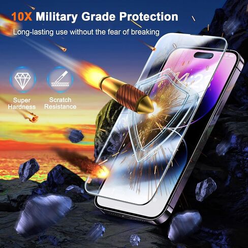 عبوتان من واقي شاشة iPhone 16 Pro Max، [إزالة الغبار تلقائيًا] [حماية من السقوط] زجاج مقسى كامل الشاشة 9H لهاتف iPhone 16 Promax 6.9 بوصة، خالٍ من الفقاعات، مقاوم للخدش، صديق للحافظة in Kuwait