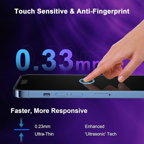 عبوتان من واقي شاشة iPhone 16 Pro Max، [إزالة الغبار تلقائيًا] [حماية من السقوط] زجاج مقسى كامل الشاشة 9H لهاتف iPhone 16 Promax 6.9 بوصة، خالٍ من الفقاعات، مقاوم للخدش، صديق للحافظة in Kuwait