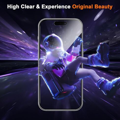 عبوتان من واقي شاشة iPhone 16 Pro Max، [إزالة الغبار تلقائيًا] [حماية من السقوط] زجاج مقسى كامل الشاشة 9H لهاتف iPhone 16 Promax 6.9 بوصة، خالٍ من الفقاعات، مقاوم للخدش، صديق للحافظة in Kuwait