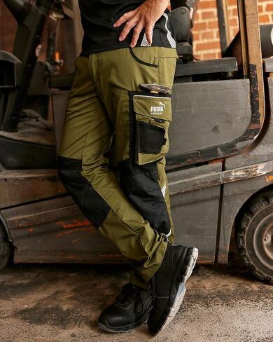PUMA Workwear Precision X Work Pants for Men - Trousers with Multiple Pockets and Reinforced Knees - Ideal for Craftsmen in Saudi Arabia