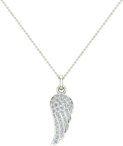 Angel Wings 14k Gold Diamond Netclaces for Women Charm w/O سلسلة هدايا مربع الأصالة in Kuwait