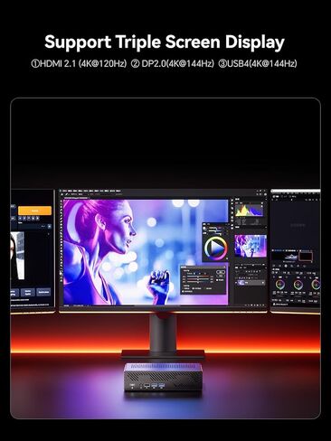 MINISFORUM MS-A2 Mini Workstation AMD Ryzen 9 7945HX(16C/32T, up to 5.4GHz) 32GB RAM 1TB SSD Mini PC, HDMI/2xUSB-C Triple Display Mini PC, 2x2.5G LAN Port|10G SFP+ Port, Support M.2 2280/22110/U.2 SSD in Kuwait