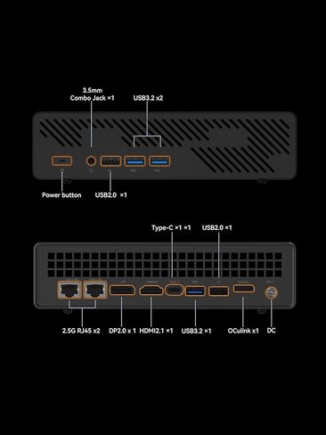 MINISFORUM MS-A2 Mini Workstation AMD Ryzen 9 7945HX(16C/32T, up to 5.4GHz) 32GB RAM 1TB SSD Mini PC, HDMI/2xUSB-C Triple Display Mini PC, 2x2.5G LAN Port|10G SFP+ Port, Support M.2 2280/22110/U.2 SSD in Kuwait