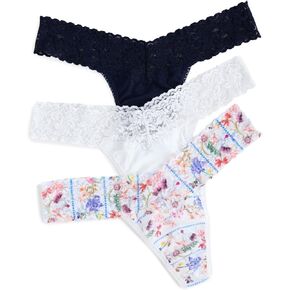 Hanky Panky Women's Flower Crown Low Rise Thong 3 Pack in Kuwait