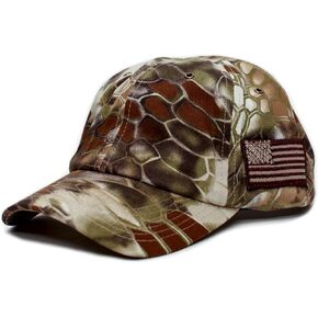 Tactical Camo Hat Tonal Side American Flag Unisex Dad Cap in Kuwait