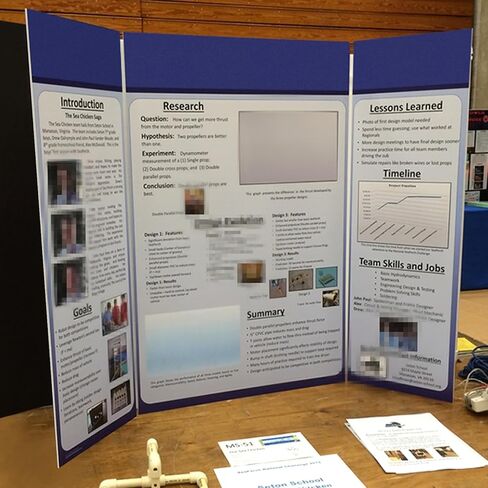 6 Pack Trifold Poster Board, IKAYAS 48" X 36" Double Sided Black Poster Boards, Science Fair Display Boards Posterboard Foamboard for Mounting, Prints,Art,Display,Projects Classroom Supplies in Kuwait