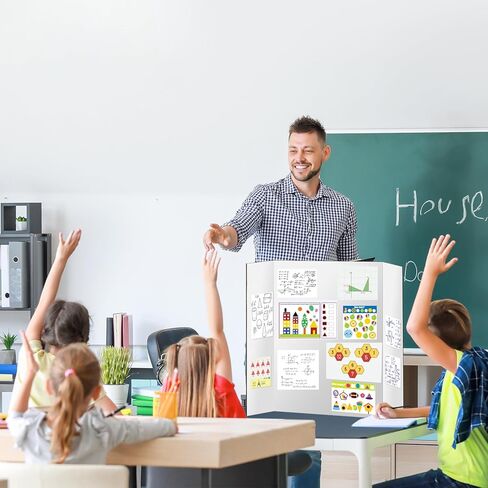 6 Pack Trifold Poster Board, IKAYAS 48" X 36" Double Sided Black Poster Boards, Science Fair Display Boards Posterboard Foamboard for Mounting, Prints,Art,Display,Projects Classroom Supplies in Kuwait