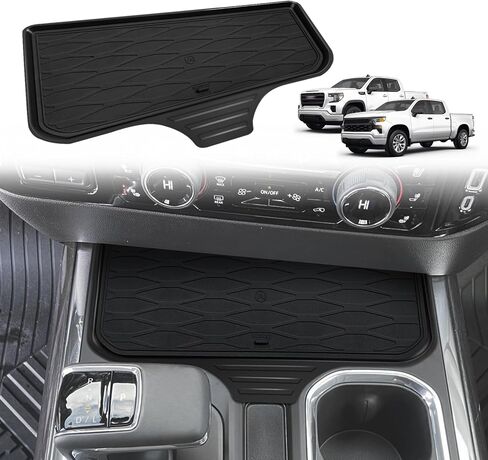 تناسب منظم وحدة التحكم في المركز الأمامي في Muslogy لعام 2022-2025 تشيفي سيلفرادو/GMC Sierra 1500 غطاء تخزين الجيب المخفي القابل للإزالة (مقاعد دلو فقط) in Kuwait