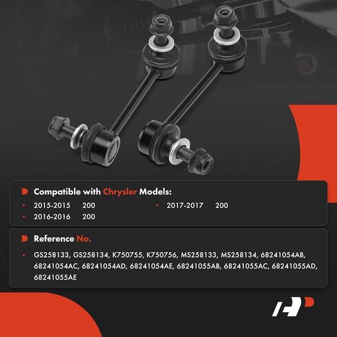 A-Premium 2 X Bar Bar Rinks Bar Rinks Bar Bar ، متوافقة مع Chrysler 200 2015 2016 2017 in Saudi Arabia