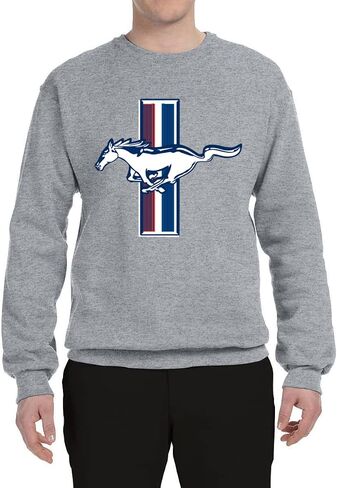 Wild Bobby Ford Mustang Retro USA Vintage Logo Classic Bar Cars and Trucks Unisex Crewneck Graphic Sweatshirt in Saudi Arabia