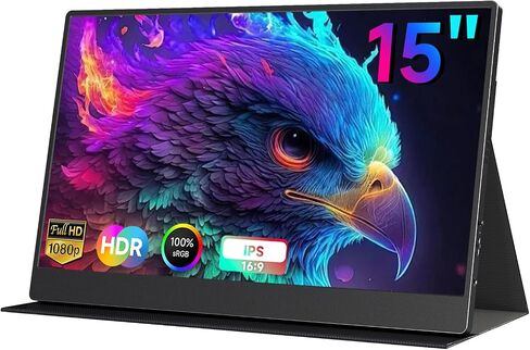شاشة AYY المحمولة 18.5 بوصة ، 100 هرتز 1080p 100 ٪ SRGB ، و SRGB فائقة الخفيفة وخفيفة الوزن FHD IPS HDR Display ، شاشة سفر ثانية للكمبيوتر المحمول مع VESA & SPEALERS in Saudi Arabia