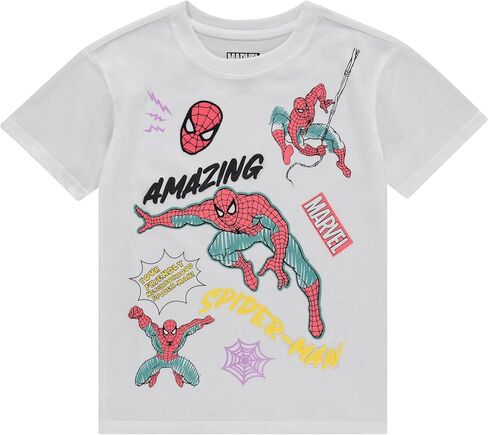 Marvel Amazing Spiderman Super Hero Girls Short Sleeve T-Shirt- Little and Big Girl Sizes 4-16 in Saudi Arabia