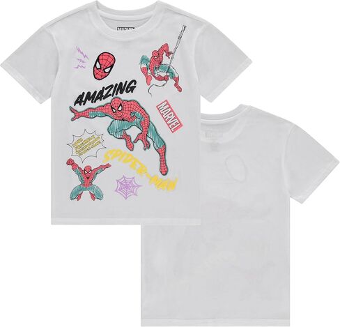 Marvel Amazing Spiderman Super Hero Girls Short Sleeve T-Shirt- Little and Big Girl Sizes 4-16 in Saudi Arabia