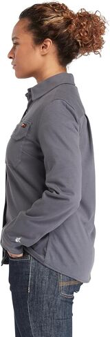 Timberland Pro Women's Fr Cotton Core Button Flame Dressant Hirt ، الفحم ، 2x-Large in Saudi Arabia