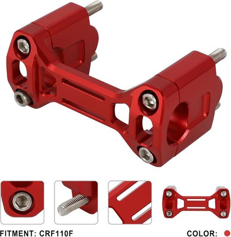 Riseers Clamp Clamp Risers1 1/8 "Triple Tree Bar مع Risers لـ CRF 110 CRF110F 2013 2014 2015 2017-2024 RED in Saudi Arabia
