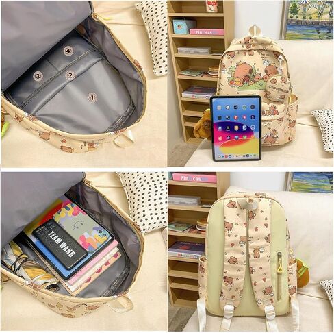 Capybara Backpack Picnic Capibara Bag Kawaii Capivara Backpack Cute Kapibara Bag Capy Bara Cappy Barra Daypack (Pink) in Kuwait