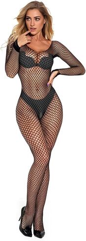 انظر من خلال امتداد بذلة واحدة قطعة واحدة للنساء ، نصف الأكمام الإبهام ثقب الزي bodysuit in Saudi Arabia