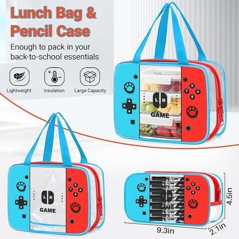 حقيبة ظهر واضحة للأولاد - Gamer Kids Clear Bookbag للمدرسة ، انظر كبير من خلال حقيبة الظهر PVC لأحداث الاستاد ، والسفر ، والكلية ، والعمل in Kuwait