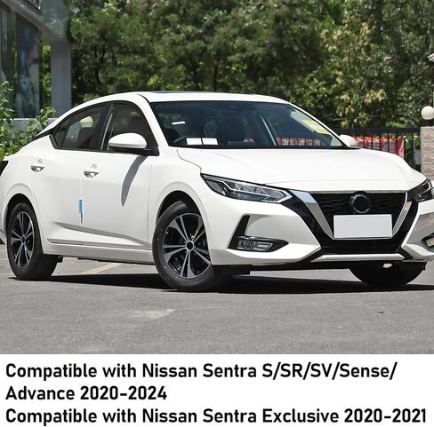 Moonlinks Compatible with Nissan Sentra 2020 2021 2022 2023 2024 Side Mirror Cover Replacement, Glossy Black Right Passenger Side Clip-on Mirror Cap for Sentra S/SR/SV/Sense/Advance/Exclusive in Saudi Arabia