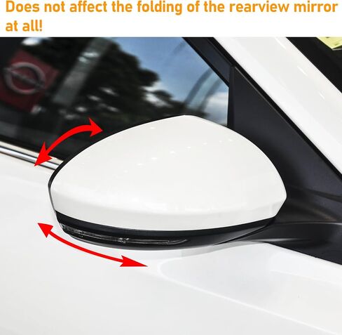 Moonlinks Compatible with Nissan Sentra 2020 2021 2022 2023 2024 Side Mirror Cover Replacement, Glossy Black Right Passenger Side Clip-on Mirror Cap for Sentra S/SR/SV/Sense/Advance/Exclusive in Saudi Arabia