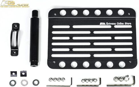 Extreme Online Store Replacement for 2019-Present Mercedes Benz GLB250 & GLB35 AMG | EOS Plate Version 1 Front Bumper Tow Hook License Relocator Mount Bracket Tow-551 (Mid Size) in Saudi Arabia
