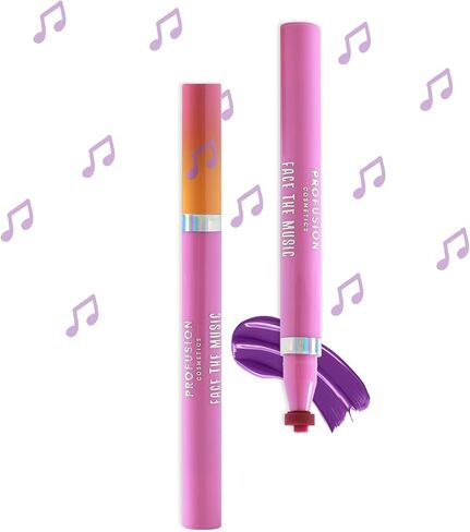 Profusion Cosmetics It's a Vibe The Music Face Stamp، تركيبة طويلة الأمد وسريعة الجفاف، ختم ملون بأنماط النجوم والقلب والموسيقى للحصول على مظهر جذاب in Kuwait