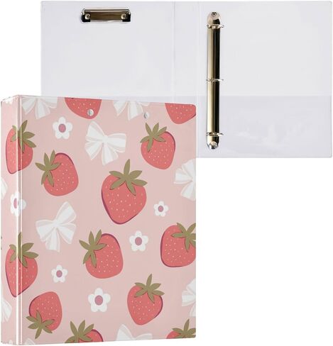 3 Ring Binder 1.5 Inch Ring Kawaii Cute Cats Butterfly Binder Organizer for Letter Size Paper Cute Decorative Hardcover Round Ring Binders for School Office and Home in Kuwait