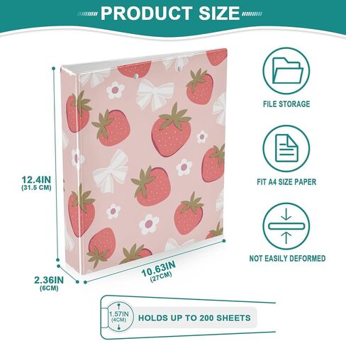 3 Ring Binder 1.5 Inch Ring Kawaii Cute Cats Butterfly Binder Organizer for Letter Size Paper Cute Decorative Hardcover Round Ring Binders for School Office and Home in Kuwait