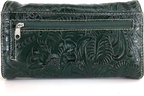 Zelris Sugar Skull Roses Angel Wing Women Crossbody Wrist Handle Trifold Wallet in Kuwait