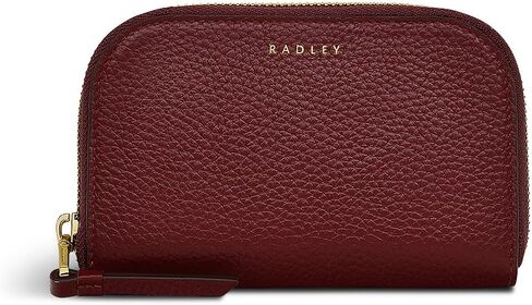 Radley London Henrietta Place Medium Zip Around Purse for Women, in Grained Leather, Merlot, Classic in Saudi Arabia
