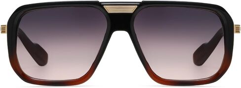 Vintage Retro Rectangle Sunglasses for Men Women 70s Square Sun Glasses Chunky Frame in Kuwait