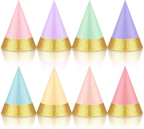 40 Pcs Mini Party Hats Colorful Pet Party Hats Bulk Cone Hats for Stuffed Animals Dog Cat Birthday Party Favors in Kuwait