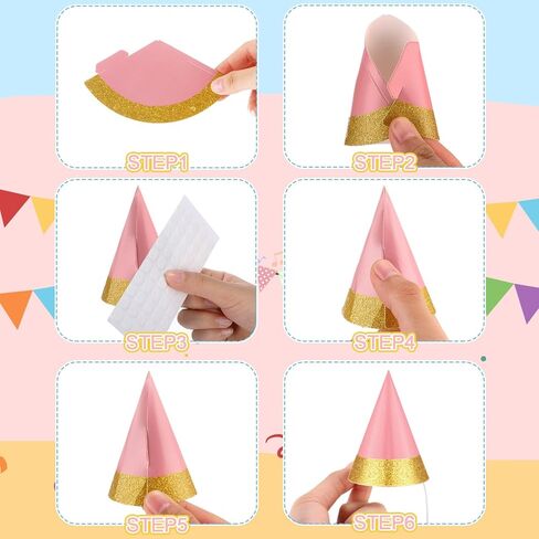 40 Pcs Mini Party Hats Colorful Pet Party Hats Bulk Cone Hats for Stuffed Animals Dog Cat Birthday Party Favors in Kuwait