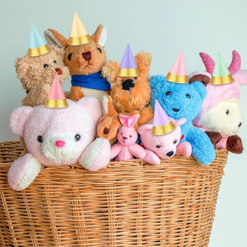 40 Pcs Mini Party Hats Colorful Pet Party Hats Bulk Cone Hats for Stuffed Animals Dog Cat Birthday Party Favors in Kuwait