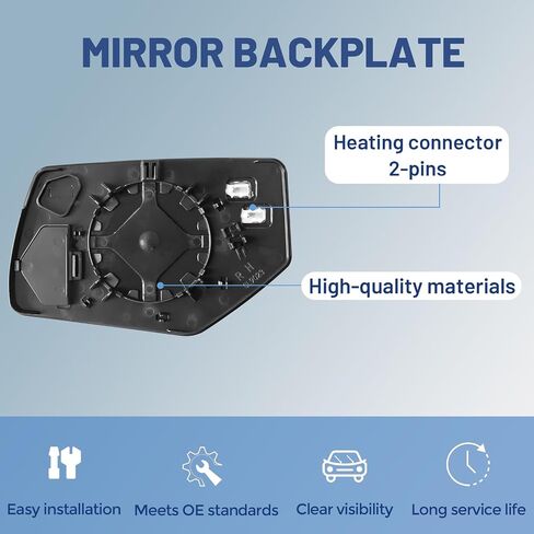 Passenger Right Side Mirror Glass - Compatible with GMC & Chevy Vehicles - Yukon, Tahoe, Suburban 2015-2020, with Heated, without Auto Dimmig, Replace# 22976560, GM1325147 in Saudi Arabia
