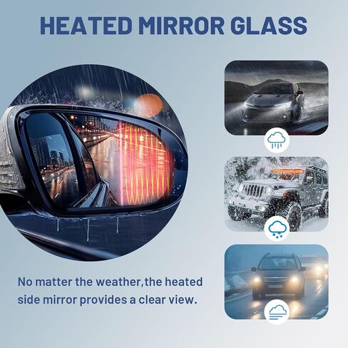 Passenger Right Side Mirror Glass - Compatible with GMC & Chevy Vehicles - Yukon, Tahoe, Suburban 2015-2020, with Heated, without Auto Dimmig, Replace# 22976560, GM1325147 in Saudi Arabia